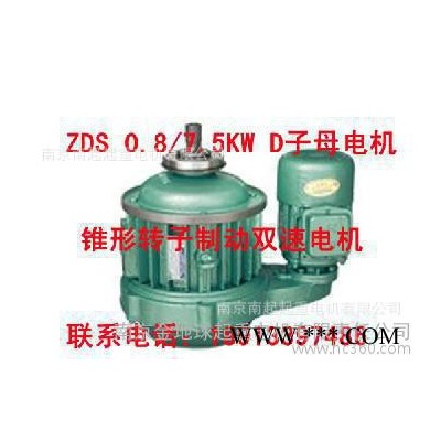 錐形轉(zhuǎn)子制動(dòng)雙速電機(jī)  ZDS0.8/7.5KW   起重電機(jī) 南京江陵電機(jī)