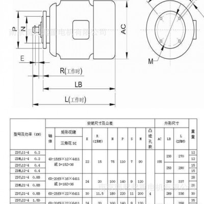 錐形電機(jī)  三相異步電動(dòng)機(jī) ZDY 112-8  0.2KW  南京起重電機(jī)