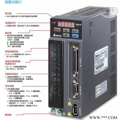 臺達(dá)ECMA-C20807RS+ASD-B2-0721-B/F 臺達(dá)伺服電機(jī)0.75kw