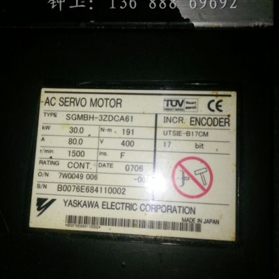 SGMBH-3ZDCA61安川伺服電機【現(xiàn)貨】售價 實物拍攝、功能完好、可維修