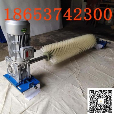 電動清掃器清掃皮帶機雜質(zhì)物料 防爆電機毛刷清掃器