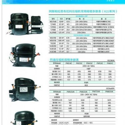 全新Embraco制冷壓縮機 NEK2168GK (帶接線盒 )3/4HP 低背壓