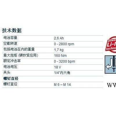 博世充電扳手GDR18V-EC,4.0AH大電池，無碳刷充電
