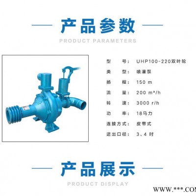 [神農(nóng)水泵廠家直營(yíng)]UHP100-220型雙葉輪 噴灌泵 離心泵 農(nóng)用水泵