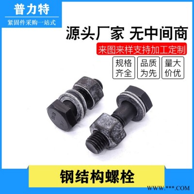 普力特 鋼結(jié)構(gòu)螺栓廠家供應(yīng) 10.9S級(jí)鋼結(jié)構(gòu)專用螺栓 鋼結(jié)構(gòu)連接副大六角螺栓高強(qiáng)度鏈接螺絲