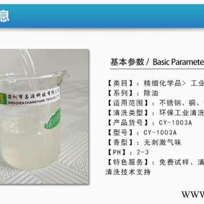 環(huán)保清洗劑** 昌源CY-1003A不銹鋼螺絲清洗劑 不銹鋼制品清洗劑