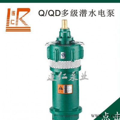 連仁泵業(yè)QD3-30/2-0.75多級 二葉輪 清水潛水電泵 小**泵 連仁