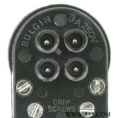 BULGIN  SA2367  圓形連接器 插頭, 4, 公, 螺絲, 電纜