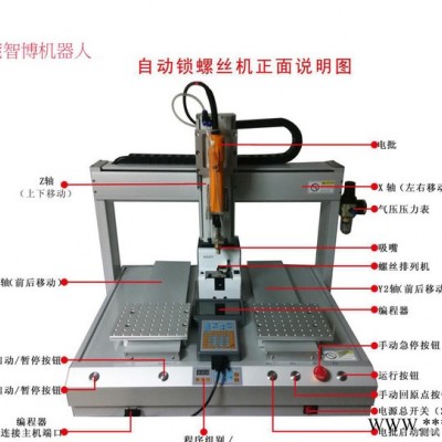 智博桌面型吹氣式單頭雙軌鎖螺絲機(jī)自動(dòng)螺絲機(jī)