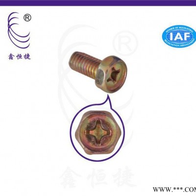 生產(chǎn) 國標(biāo)手?jǐn)Q六角十字凸緣螺絲 杯頭六角家具廚柜平尾螺絲