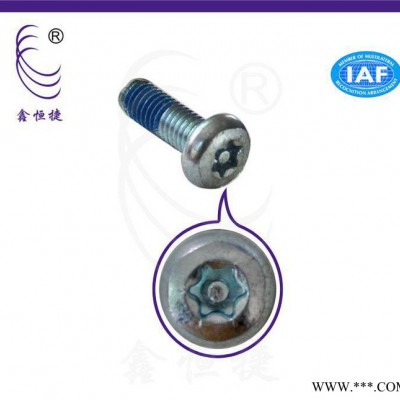 非標(biāo)梅花帶柱點膠螺絲M2.3 手?jǐn)Q非標(biāo)盤頭防松防盜螺絲
