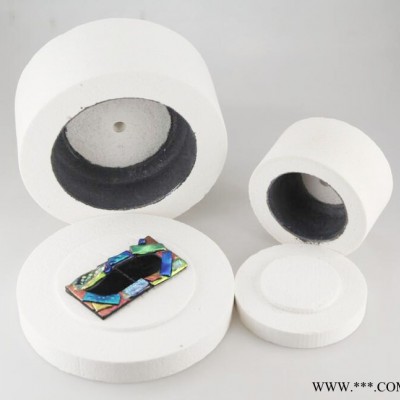 曼德1707006-2-7DIY工具 不銹鋼500克裝熱熔玻璃切塊磁扣五金藍(lán)色大圈圖案 微波窯爐玻璃