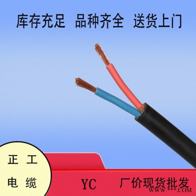 戶外防水電纜 橡套軟電纜 2芯YC2X6 ** 電線電纜