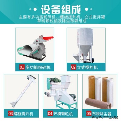 新恒富飼料加工設(shè)備 魚飼料生產(chǎn)加工設(shè)備 牛羊飼料加工廠設(shè)備 250草粉顆粒機組