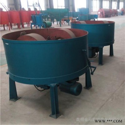 昆明耐火材料廠骨料輪碾機 實心輥子混凝土輪碾機 混砂立式攪拌輪碾機金馬機械