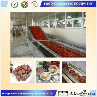 現(xiàn)代龍貝蒸煮生產(chǎn)線，水產(chǎn)品加工設備，速凍生產(chǎn)線