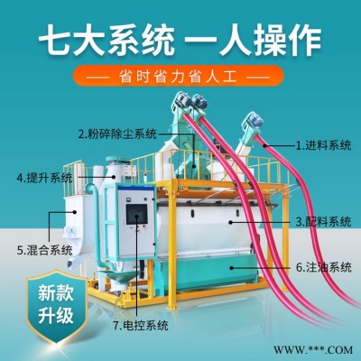 新恒富AT-3A全自動粉料機組 大型牛羊料飼料加工設(shè)備 飼料加工生產(chǎn)線