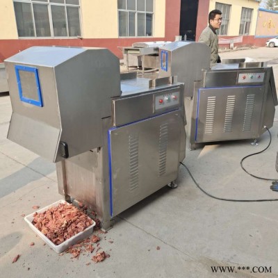 義康QK-200型凍牛肉切塊機(jī) 香腸加工設(shè)備 凍板雞胸肉切塊機(jī)