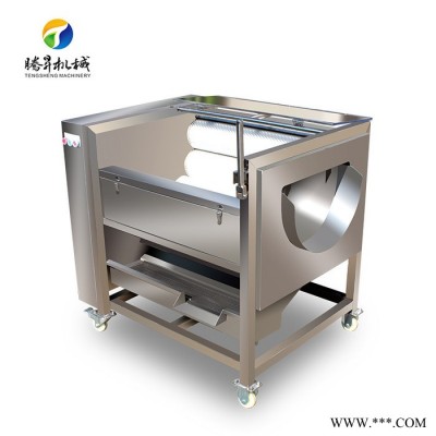 騰昇TS-M300根莖瓜果加工設(shè)備去皮機(jī)   土豆馬蹄清洗去皮機(jī)  毛棍滾動式去皮機(jī)  去皮機(jī)**