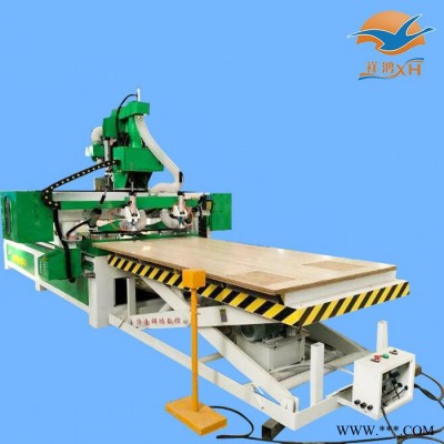 濟(jì)南**全自動數(shù)控木工開料機(jī) 零秒切換四工序開料機(jī)設(shè)備  濟(jì)南開料機(jī) 木工加工中心