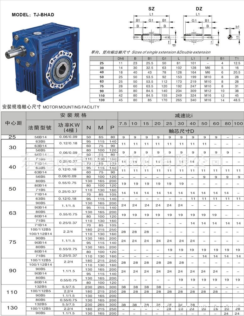TJ-BHAD鋁合金蝸輪減速機(jī)