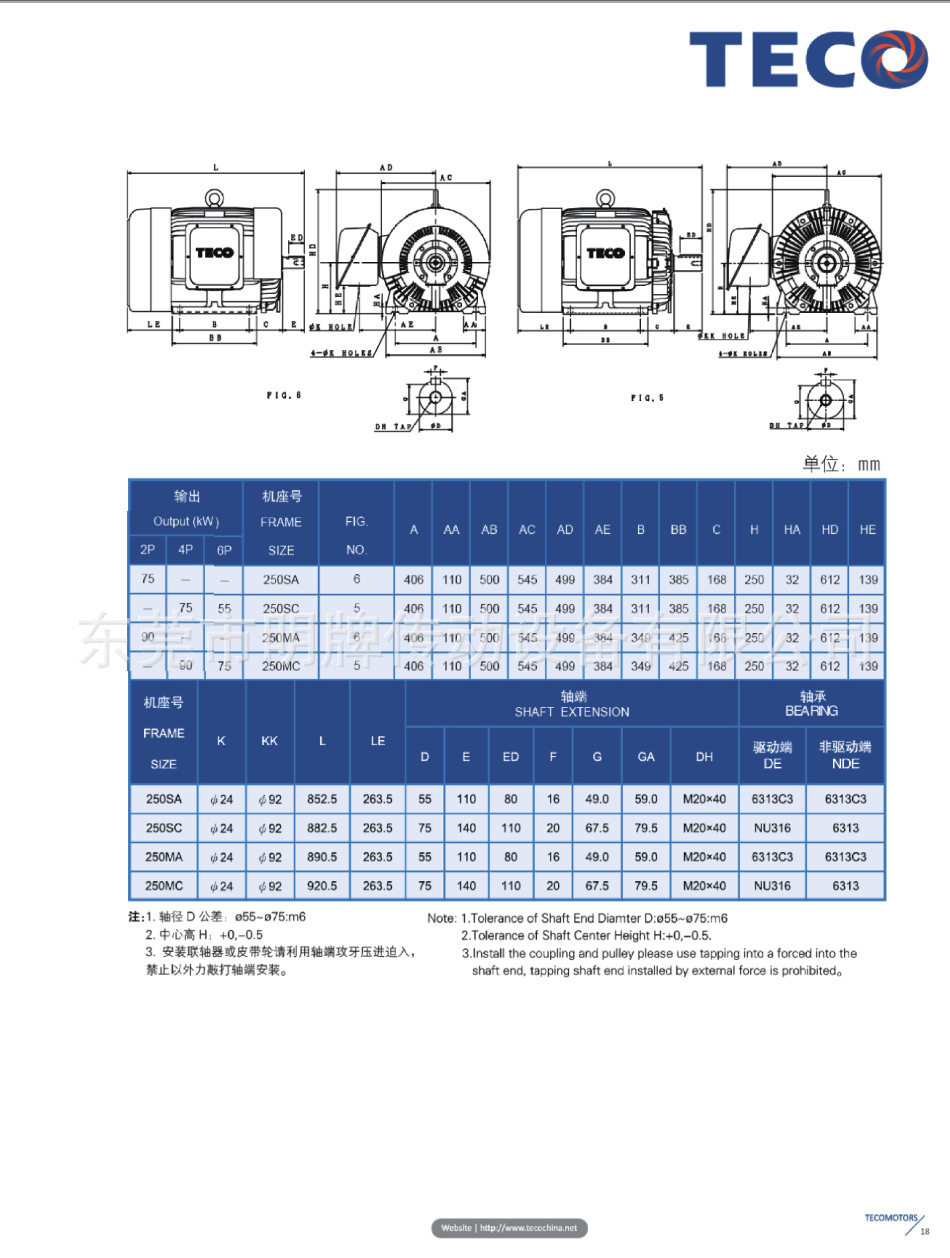 TECO東元電機(jī)尺寸
