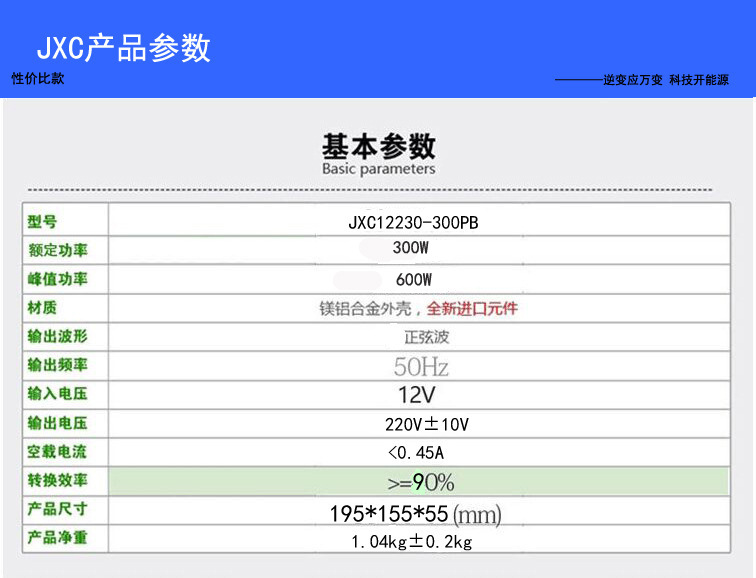 純正弦波黑色300W參數(shù)