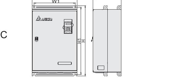 VFD-B系列變頻器尺寸