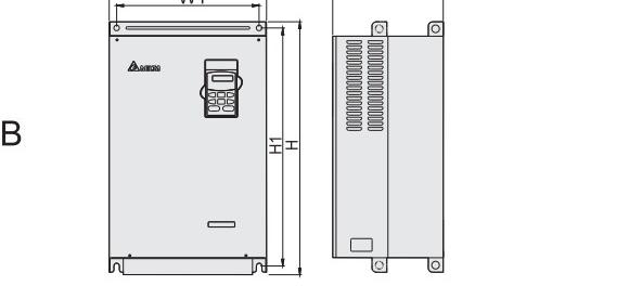 臺達(dá)VFD-B系列變頻器尺寸