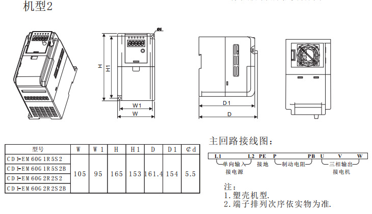 CDI-EM60系列 單相變頻器3