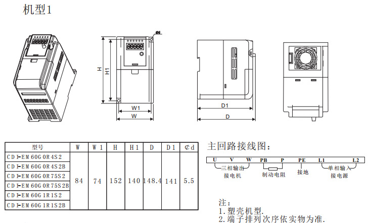 CDI-EM60系列 單相變頻器2