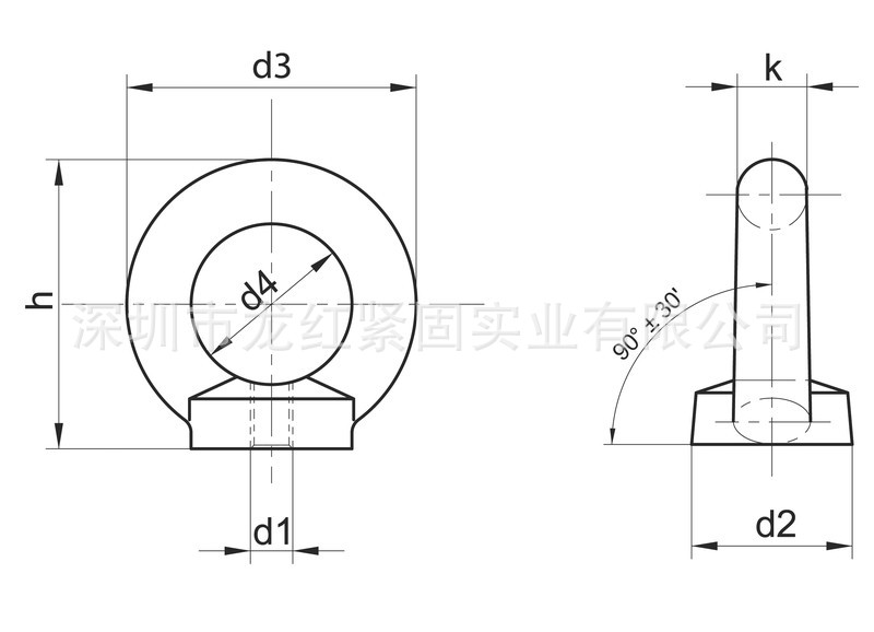 CAD 1.吊環(huán)螺母 碳鋼吊環(huán)螺母 DIN580吊環(huán)螺母 工