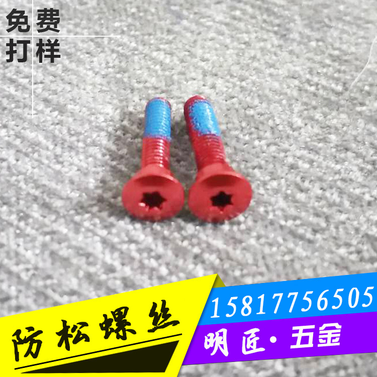 廠家非標(biāo)定制鋁材防松螺絲點(diǎn)膠鍍彩鋅自行車防松點(diǎn)膠螺絲