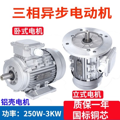 臥式立式Y(jié)S鋁殼電機(jī)250/370/550/1.2KW三相異步電動(dòng)機(jī)國(guó)標(biāo)銅線(xiàn)